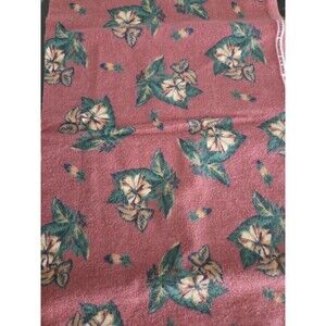 1/2 Yard Cozy Cotton Flannel Fabirc Purple with Flowers